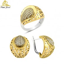 Gümüş Taşlı Set